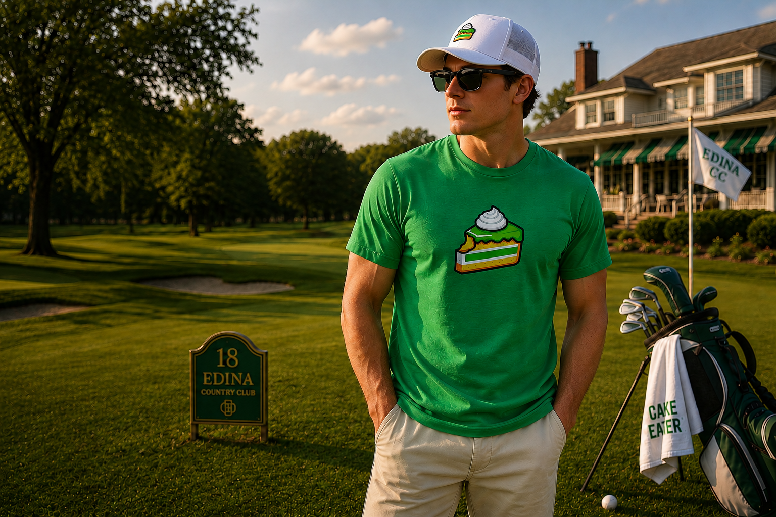 Cake Eater Tee - Kelly Green
